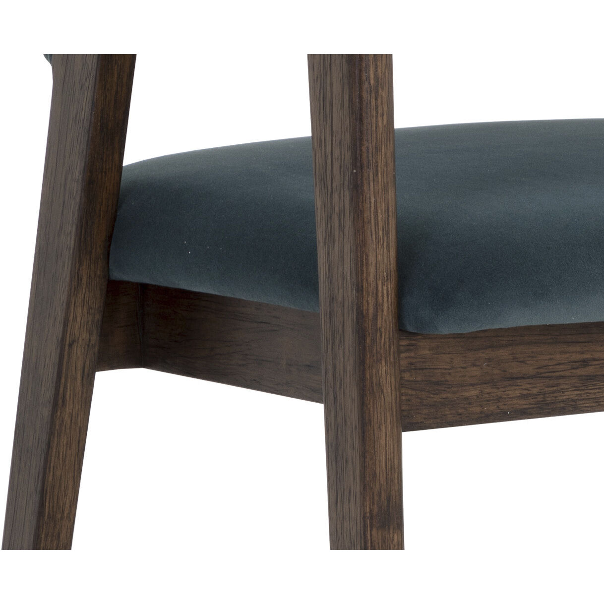 Milton Smoke Acacia / Meg Dusty Teal Dining Armchair